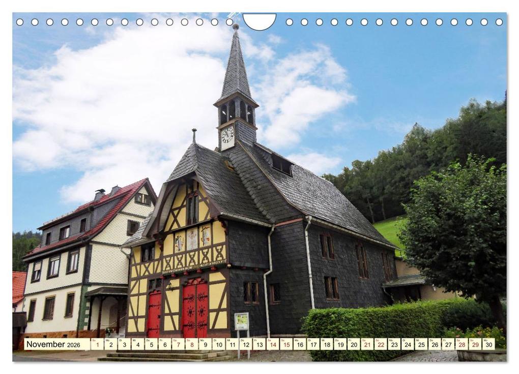 Weitere Ansicht: Fachwerkhäuser - Kirchen in Thüringen (Wandkalender 2026 DIN A4 quer), CALVENDO Monatskalender | Angelika Keller, Calvendo