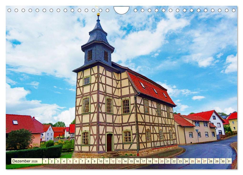 Weitere Ansicht: Fachwerkhäuser - Kirchen in Thüringen (Wandkalender 2026 DIN A4 quer), CALVENDO Monatskalender | Angelika Keller, Calvendo