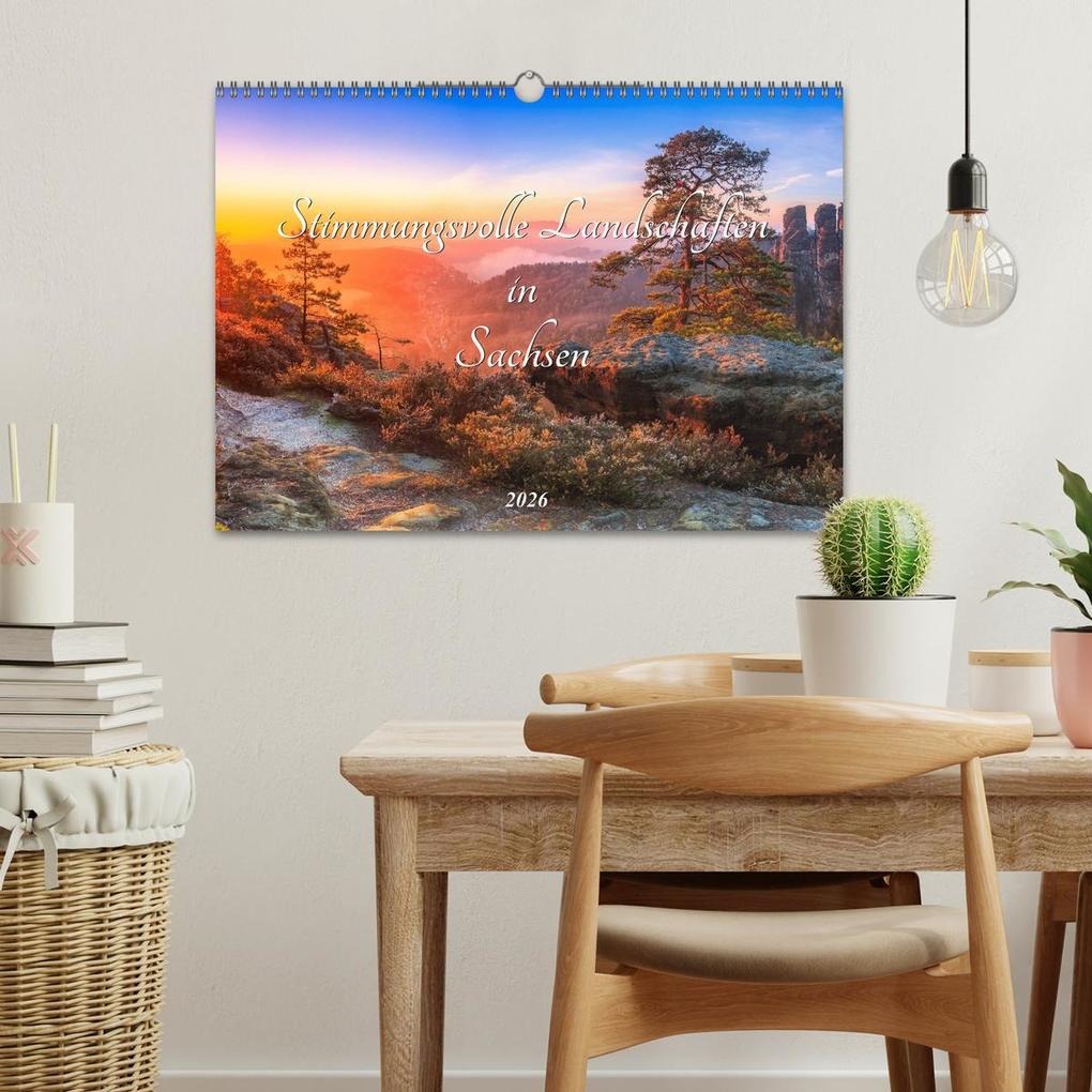 Weitere Ansicht: Stimmungsvolle Landschaften in Sachsen 2026 (Wandkalender 2026 DIN A3 quer), CALVENDO Monatskalender | Calvendo, Daniela Beyer (Moqui)