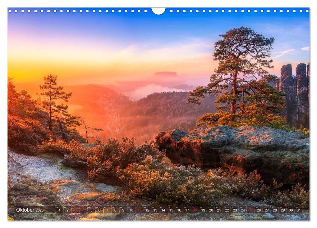 Weitere Ansicht: Stimmungsvolle Landschaften in Sachsen 2026 (Wandkalender 2026 DIN A3 quer), CALVENDO Monatskalender | Calvendo, Daniela Beyer (Moqui)
