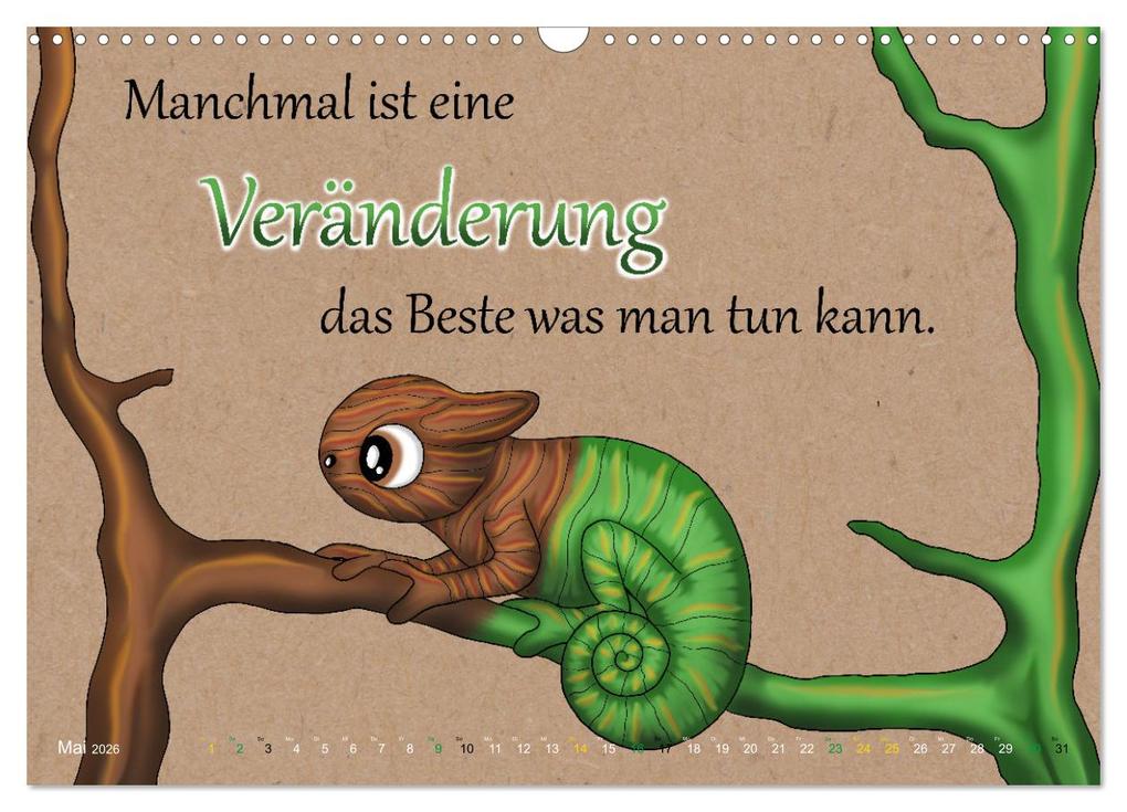 Weitere Ansicht: Motiviert durchs Leben (Wandkalender 2026 DIN A3 quer), CALVENDO Monatskalender | Calvendo, Pezi Creation / Petra Haberhauer