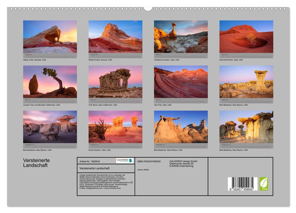 Weitere Ansicht: Versteinerte Landschaft (hochwertiger Premium Wandkalender 2026 DIN A2 quer), Kunstdruck in Hochglanz | Jeanny Müller, Calvendo