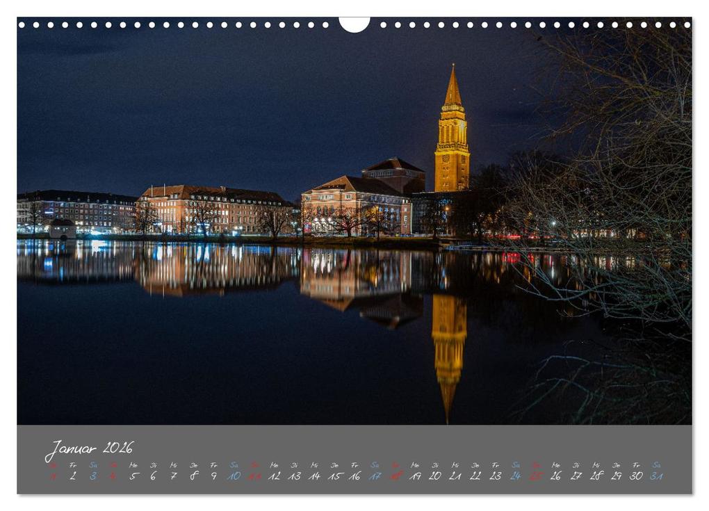 Weitere Ansicht: So schön ist Kiel im Dunkeln (Wandkalender 2026 DIN A3 quer), CALVENDO Monatskalender | Karsten Rahn, Calvendo