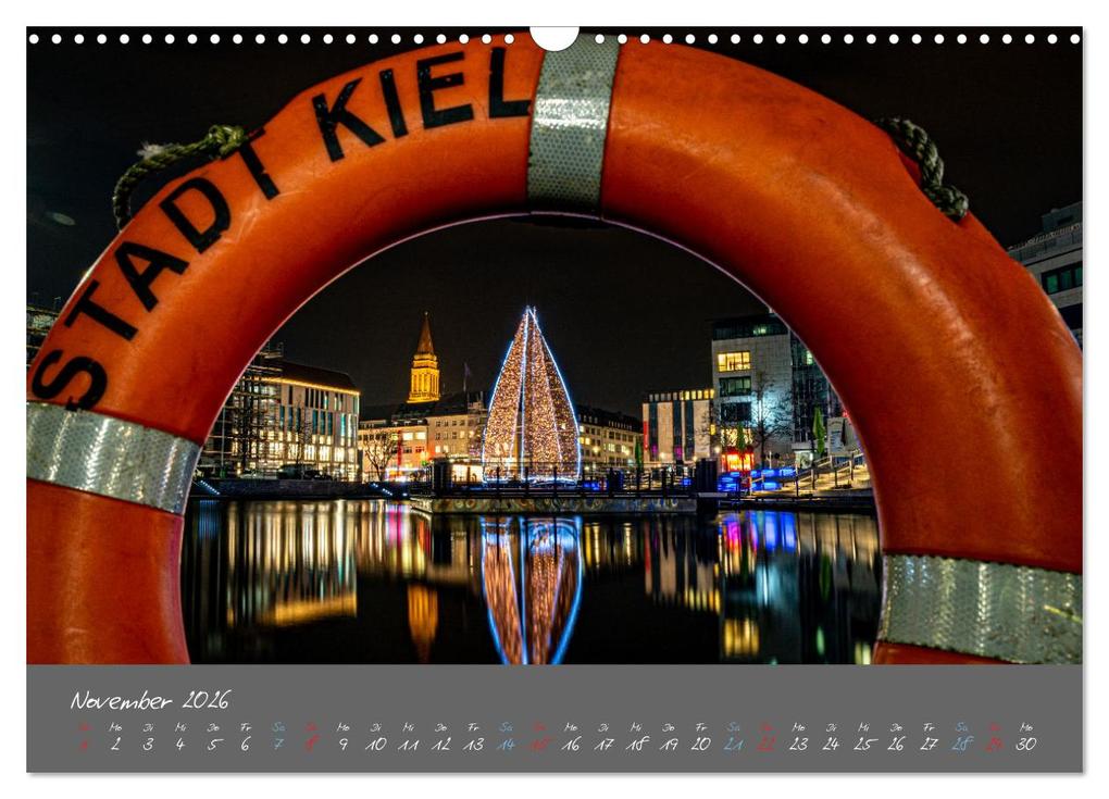 Weitere Ansicht: So schön ist Kiel im Dunkeln (Wandkalender 2026 DIN A3 quer), CALVENDO Monatskalender | Karsten Rahn, Calvendo