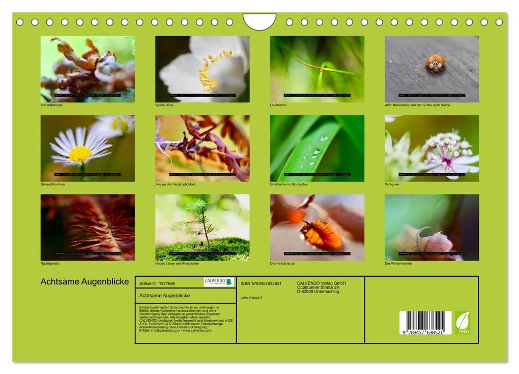 Weitere Ansicht: Achtsame Augenblicke (Wandkalender 2026 DIN A4 quer), CALVENDO Monatskalender | JoBe FotoART, Calvendo