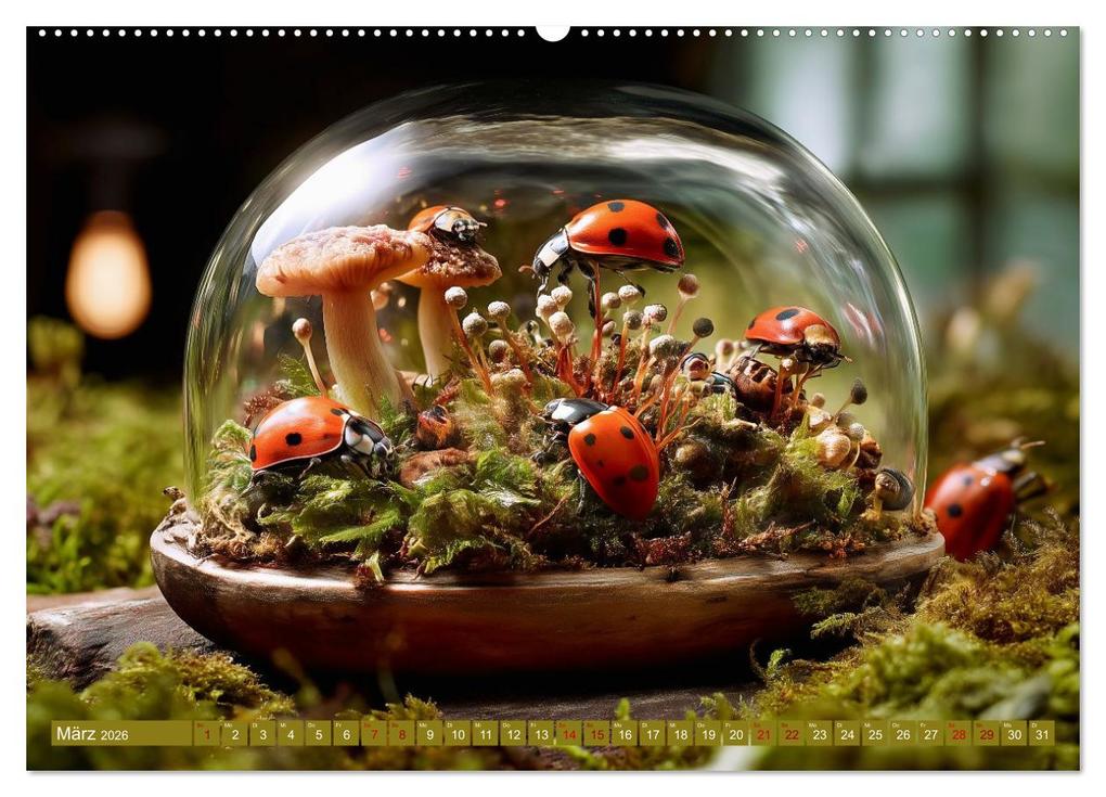 Weitere Ansicht: Bugtopia. Die fantastische Welt der Marienkäfer (hochwertiger Premium Wandkalender 2026 DIN A2 quer), Kunstdruck in Hochglanz | Hanna Wagner, Calvendo