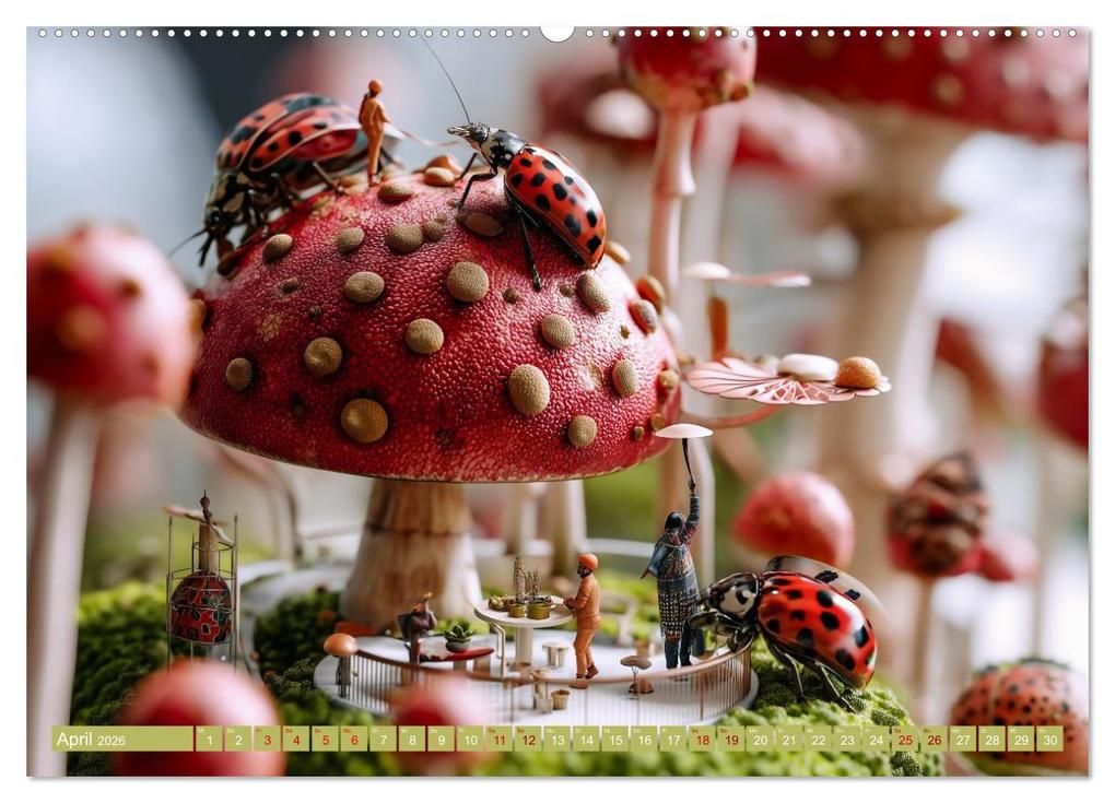 Weitere Ansicht: Bugtopia. Die fantastische Welt der Marienkäfer (hochwertiger Premium Wandkalender 2026 DIN A2 quer), Kunstdruck in Hochglanz | Hanna Wagner, Calvendo
