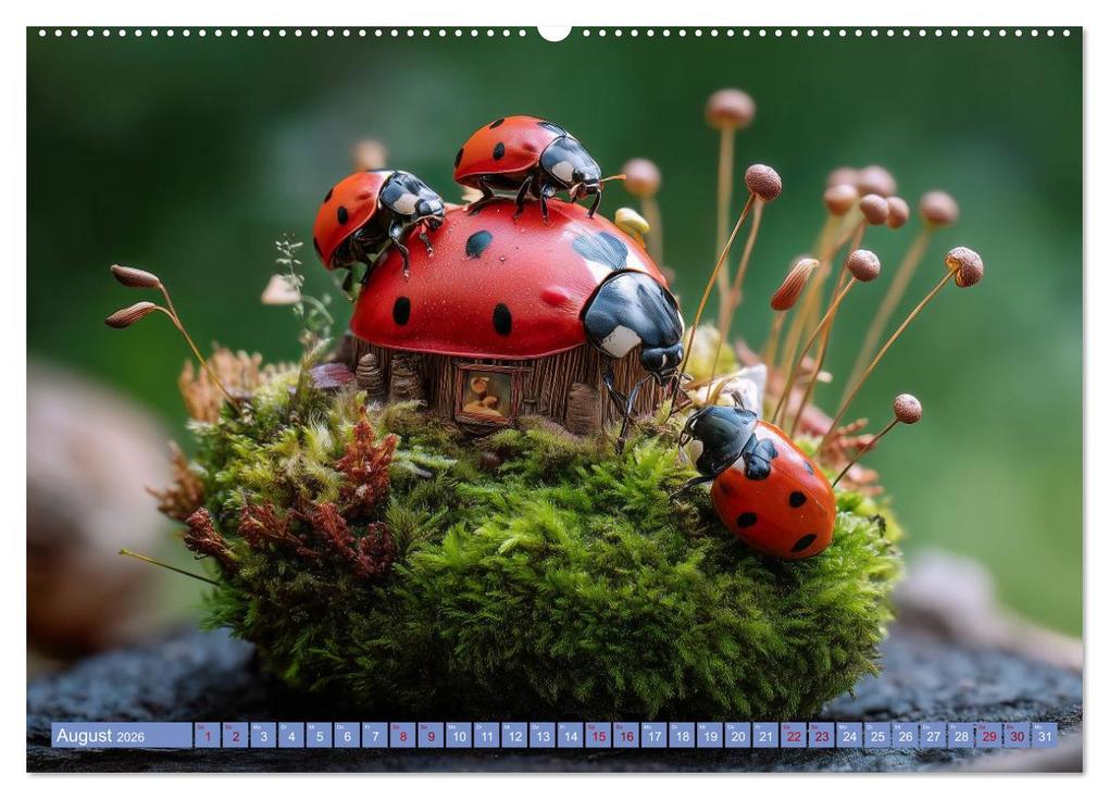 Weitere Ansicht: Bugtopia. Die fantastische Welt der Marienkäfer (hochwertiger Premium Wandkalender 2026 DIN A2 quer), Kunstdruck in Hochglanz | Hanna Wagner, Calvendo