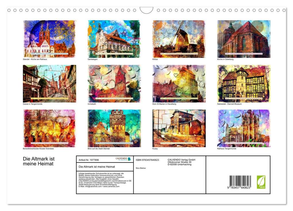 Weitere Ansicht: Die Altmark ist meine Heimat (Wandkalender 2026 DIN A3 quer), CALVENDO Monatskalender | Nico Bielow, Calvendo
