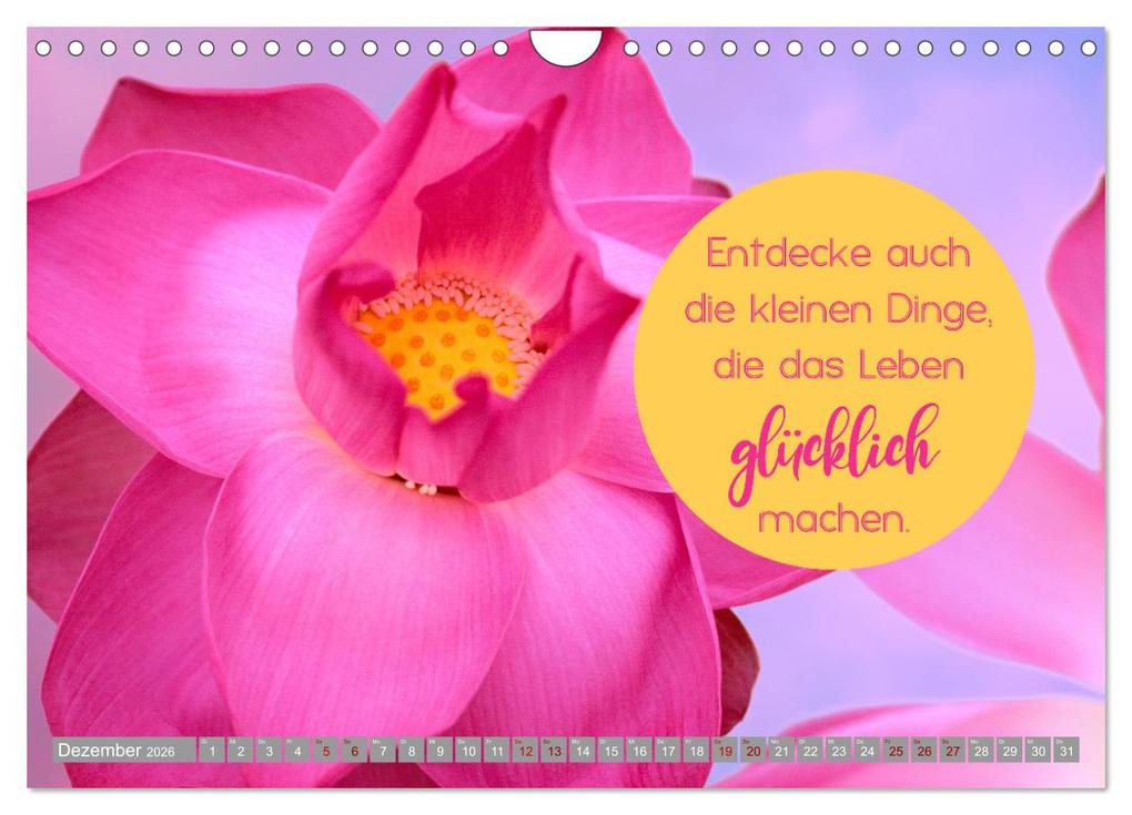 Weitere Ansicht: ACHTSAMKEIT - Wege des Glücks (Wandkalender 2026 DIN A4 quer), CALVENDO Monatskalender | Globe VISUAL, Calvendo