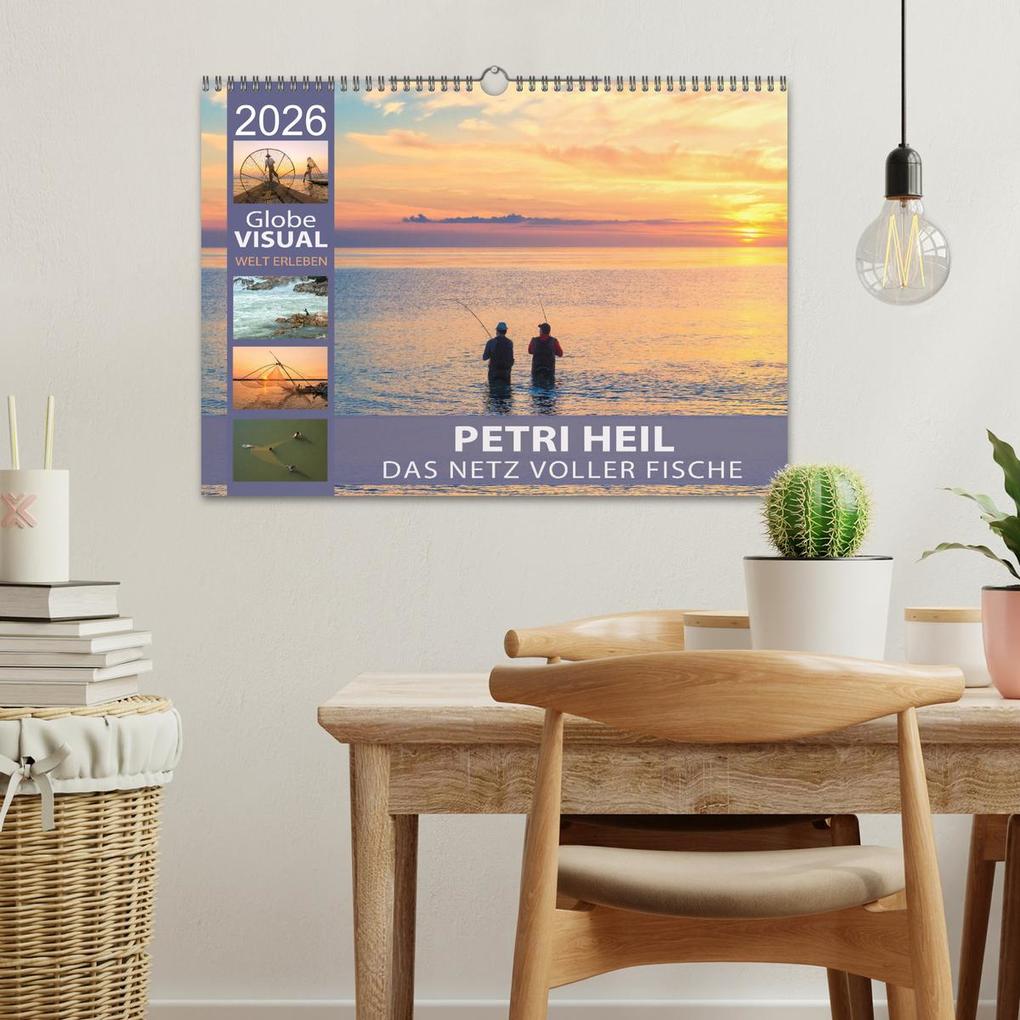 Weitere Ansicht: PETRI HEIL - Das Netz voller Fische (Wandkalender 2026 DIN A3 quer), CALVENDO Monatskalender | Calvendo, Globe VISUAL