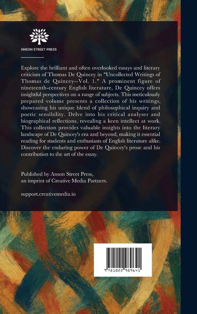 Weitere Ansicht: The Uncollected Writings of Thomas De Quincey | Thomas De Quincey, James Hogg