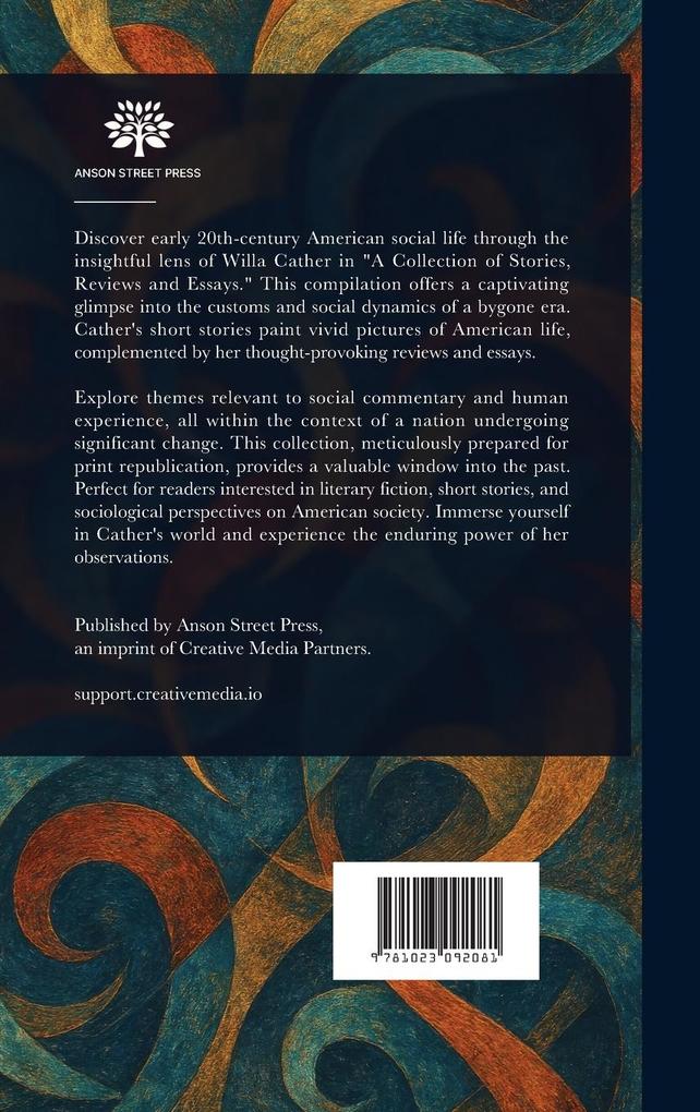 Weitere Ansicht: A Collection of Stories, Reviews and Essays | Willa Cather
