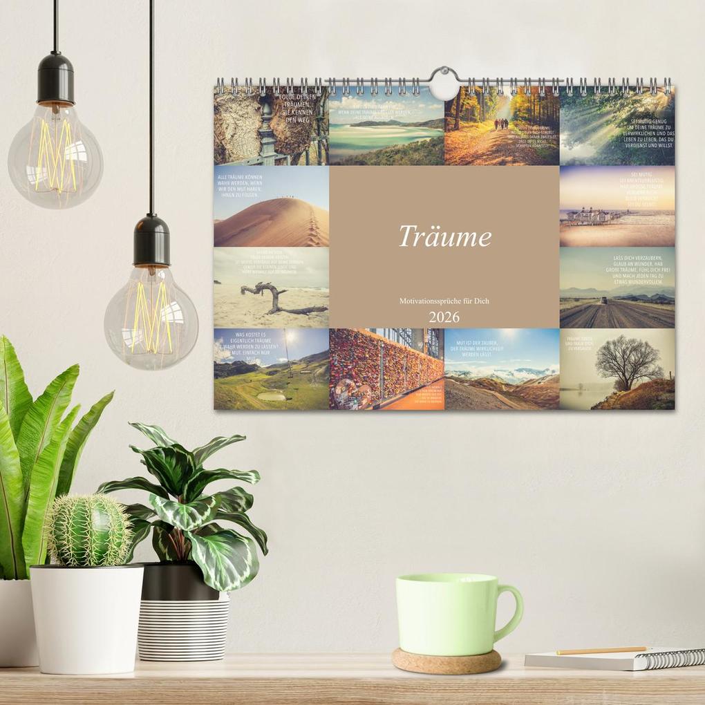 Weitere Ansicht: Träume - Motivationssprüche für Dich (Wandkalender 2026 DIN A4 quer), CALVENDO Monatskalender | Calvendo, Dirk Meutzner