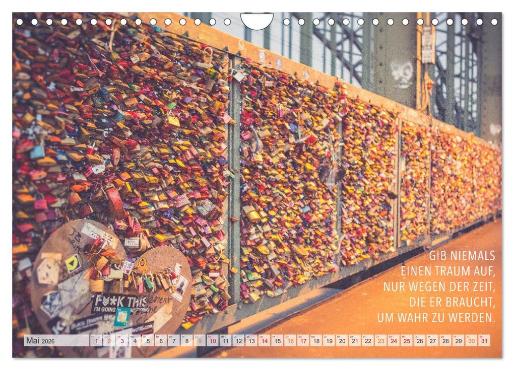Weitere Ansicht: Träume - Motivationssprüche für Dich (Wandkalender 2026 DIN A4 quer), CALVENDO Monatskalender | Calvendo, Dirk Meutzner