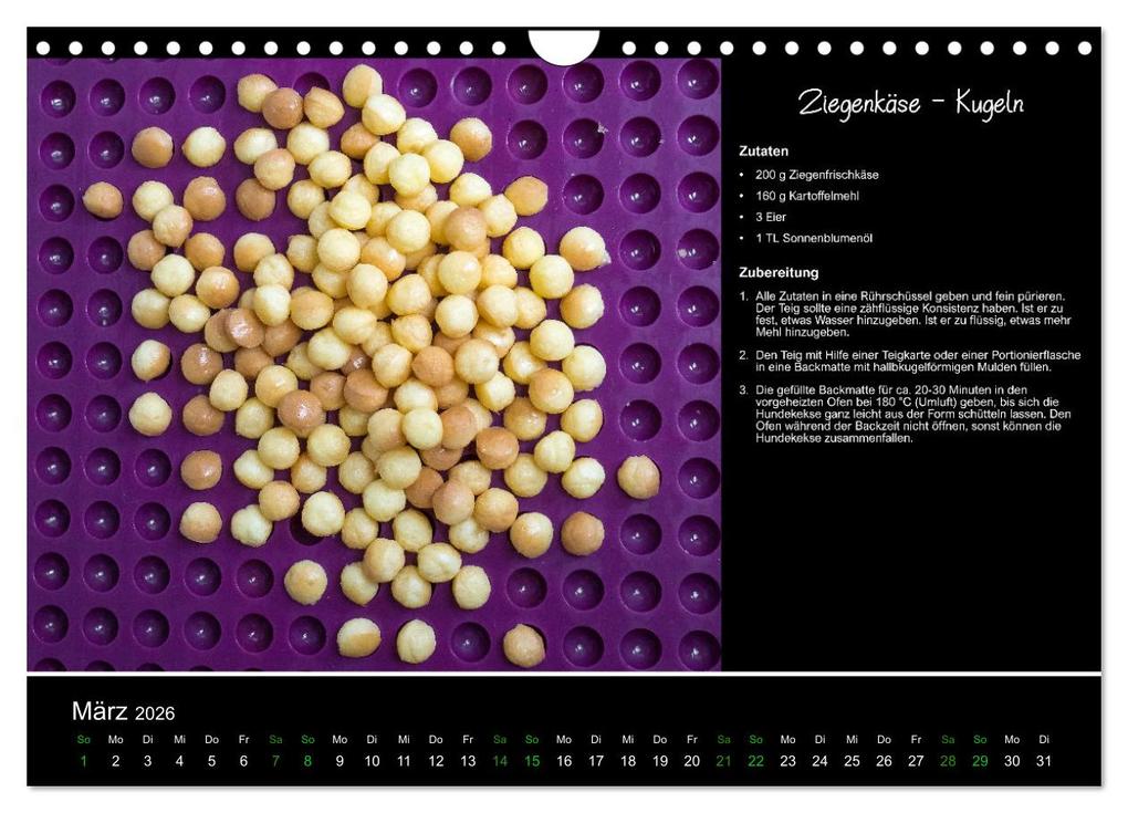 Weitere Ansicht: Hundekekse backen - Rezepte fürs ganze Jahr (Wandkalender 2026 DIN A4 quer), CALVENDO Monatskalender | Calvendo, Christina Williger