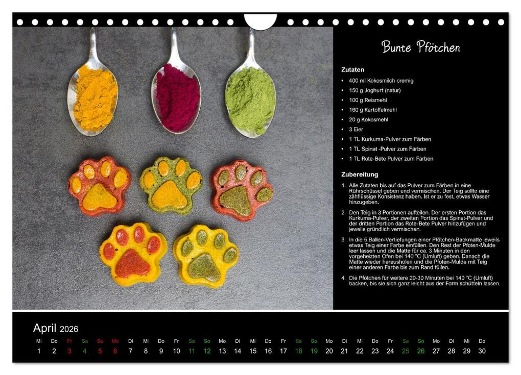 Weitere Ansicht: Hundekekse backen - Rezepte fürs ganze Jahr (Wandkalender 2026 DIN A4 quer), CALVENDO Monatskalender | Calvendo, Christina Williger