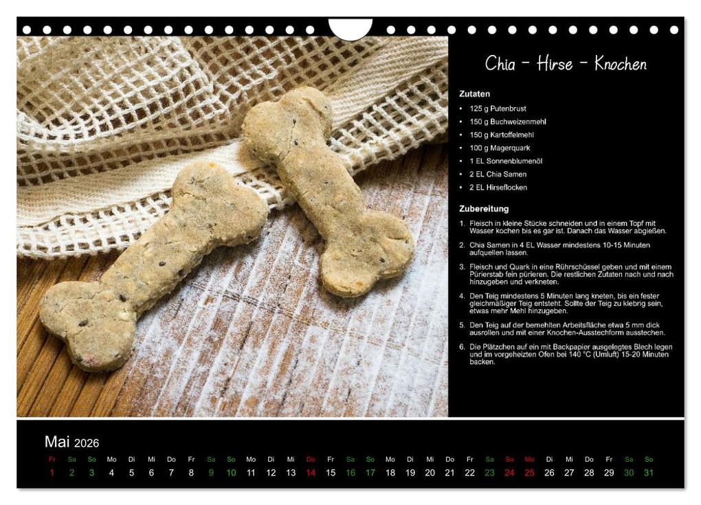 Weitere Ansicht: Hundekekse backen - Rezepte fürs ganze Jahr (Wandkalender 2026 DIN A4 quer), CALVENDO Monatskalender | Calvendo, Christina Williger