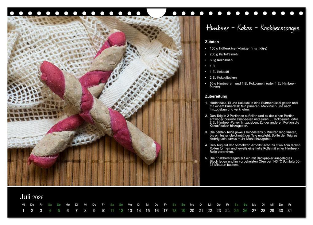 Weitere Ansicht: Hundekekse backen - Rezepte fürs ganze Jahr (Wandkalender 2026 DIN A4 quer), CALVENDO Monatskalender | Calvendo, Christina Williger