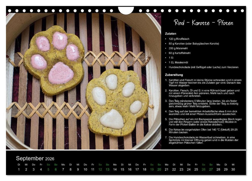 Weitere Ansicht: Hundekekse backen - Rezepte fürs ganze Jahr (Wandkalender 2026 DIN A4 quer), CALVENDO Monatskalender | Calvendo, Christina Williger