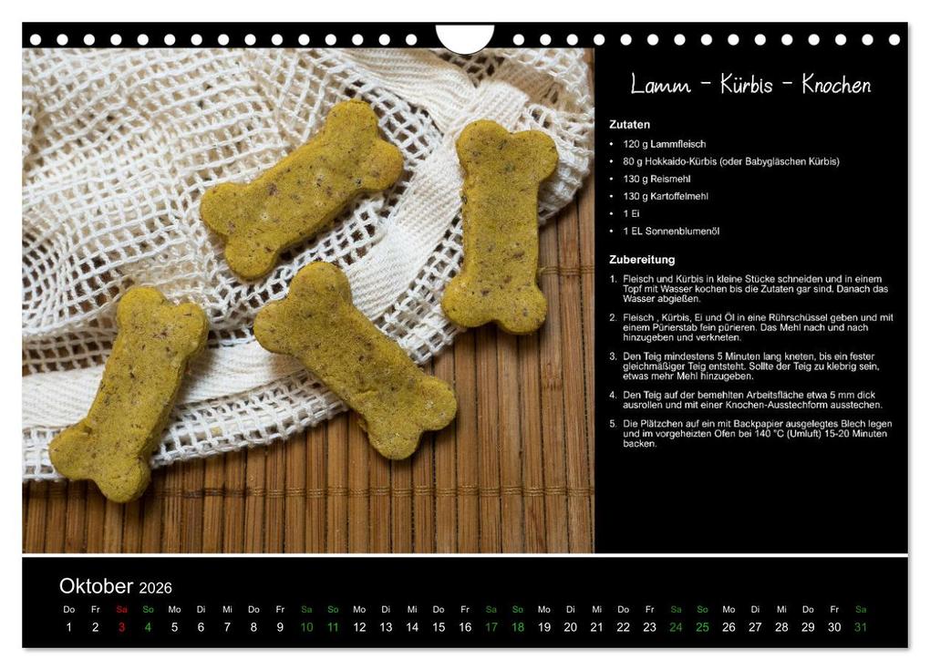 Weitere Ansicht: Hundekekse backen - Rezepte fürs ganze Jahr (Wandkalender 2026 DIN A4 quer), CALVENDO Monatskalender | Calvendo, Christina Williger