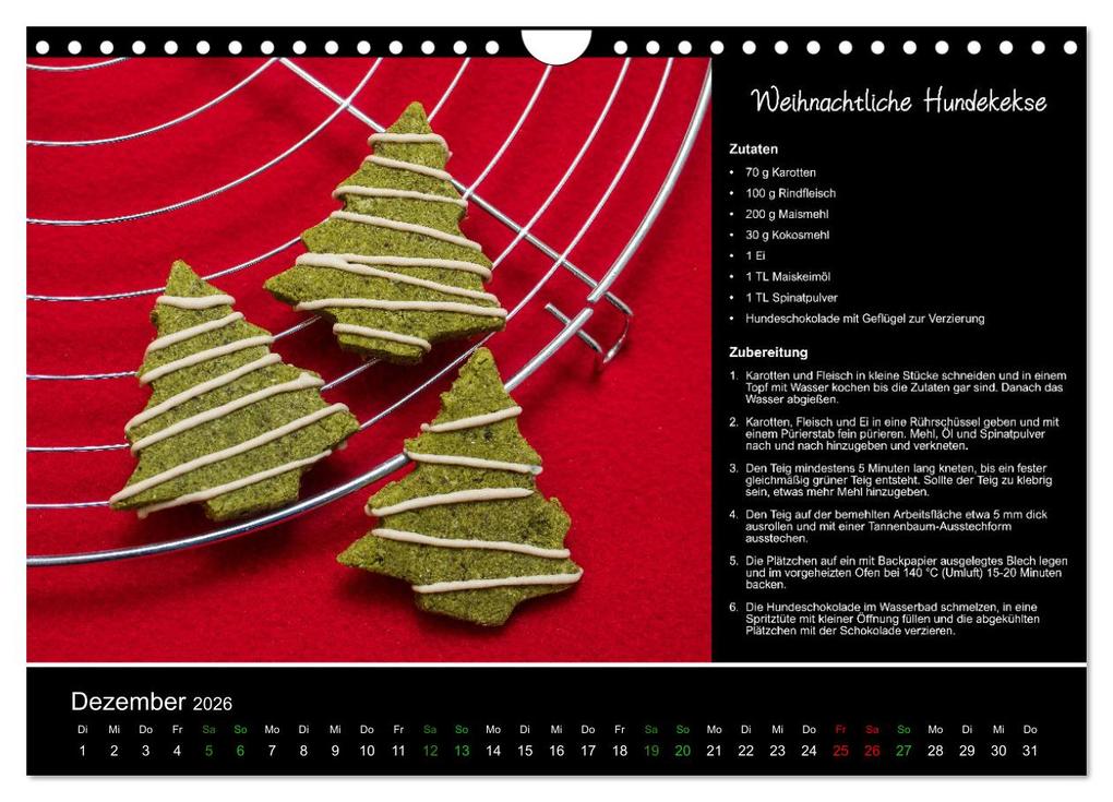 Weitere Ansicht: Hundekekse backen - Rezepte fürs ganze Jahr (Wandkalender 2026 DIN A4 quer), CALVENDO Monatskalender | Calvendo, Christina Williger