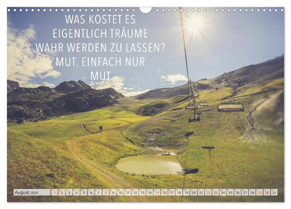 Weitere Ansicht: Träume - Motivationssprüche für Dich (Wandkalender 2026 DIN A3 quer), CALVENDO Monatskalender | Calvendo, Dirk Meutzner
