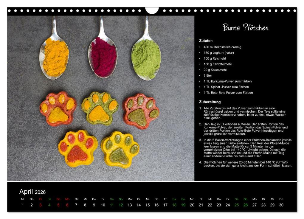 Weitere Ansicht: Hundekekse backen - Rezepte fürs ganze Jahr (Wandkalender 2026 DIN A3 quer), CALVENDO Monatskalender | Calvendo, Christina Williger