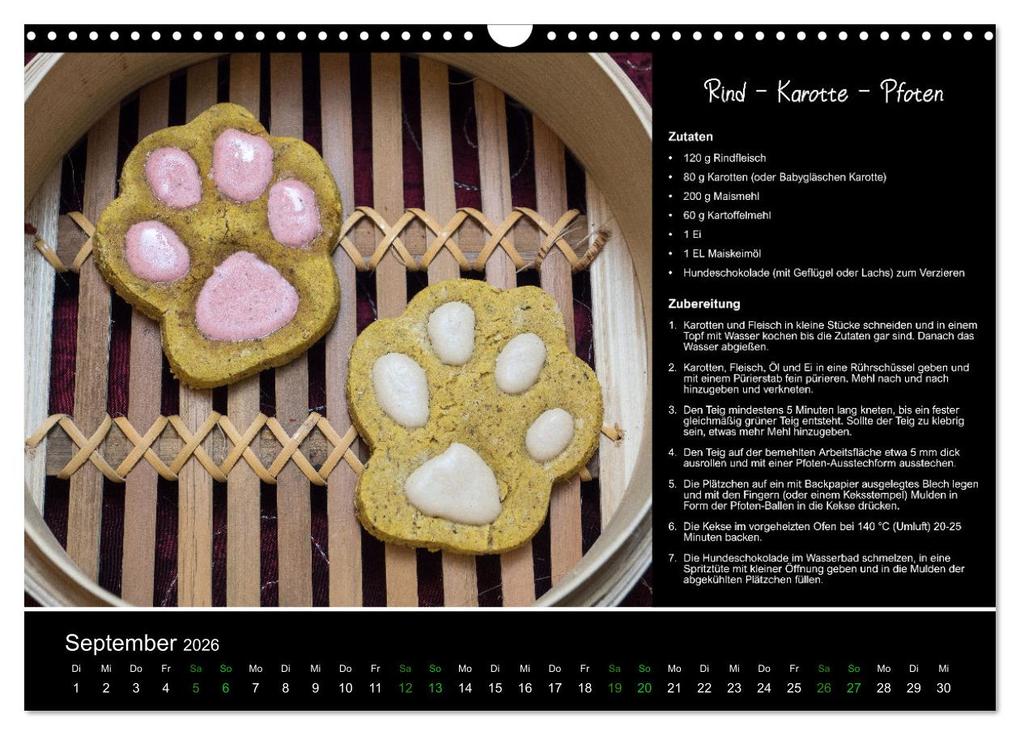 Weitere Ansicht: Hundekekse backen - Rezepte fürs ganze Jahr (Wandkalender 2026 DIN A3 quer), CALVENDO Monatskalender | Calvendo, Christina Williger