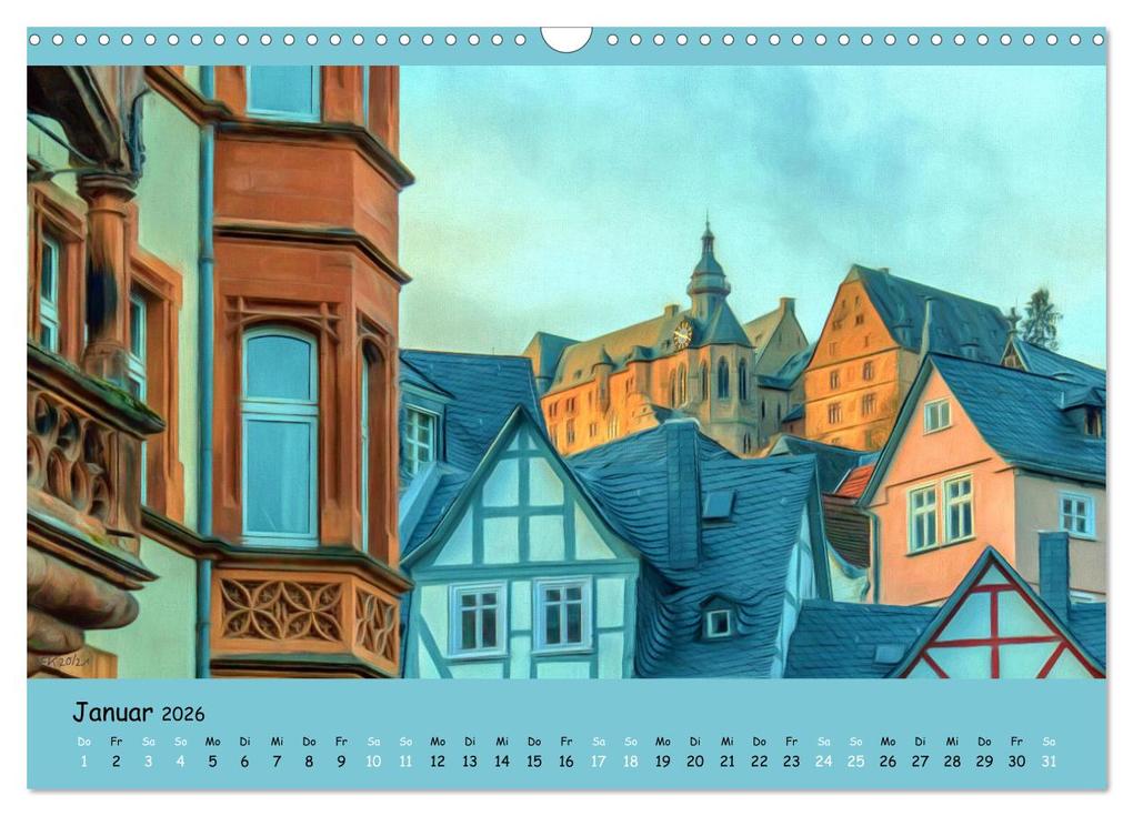 Weitere Ansicht: Malerisches Marburg (Wandkalender 2026 DIN A3 quer), CALVENDO Monatskalender | Calvendo, Frank Kremer