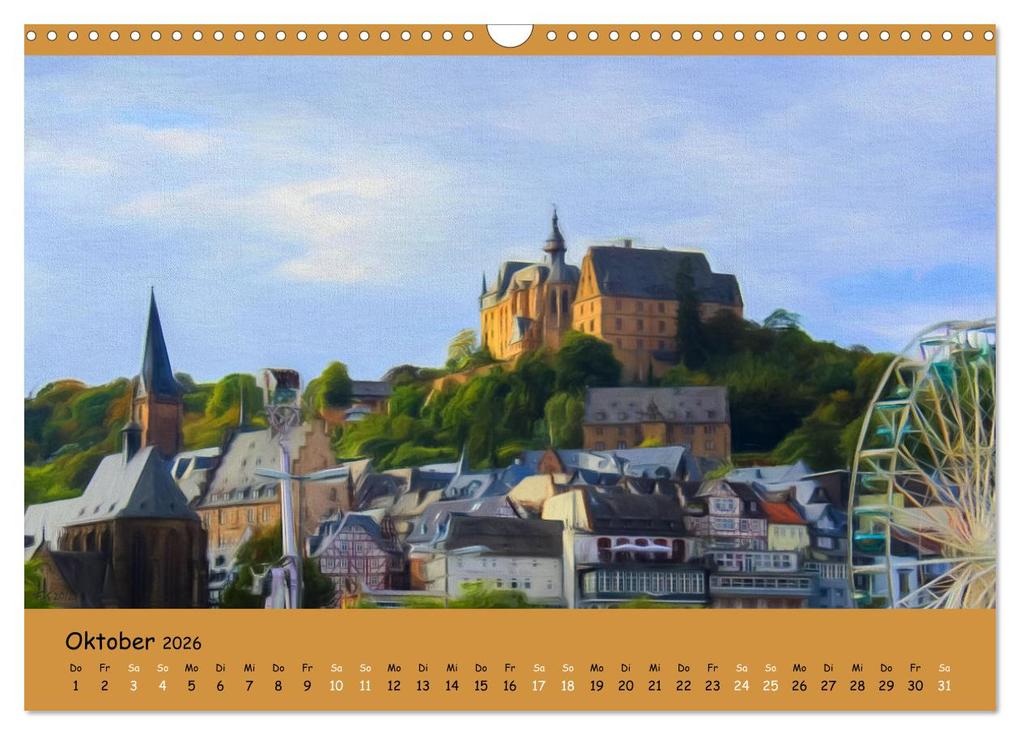 Weitere Ansicht: Malerisches Marburg (Wandkalender 2026 DIN A3 quer), CALVENDO Monatskalender | Calvendo, Frank Kremer