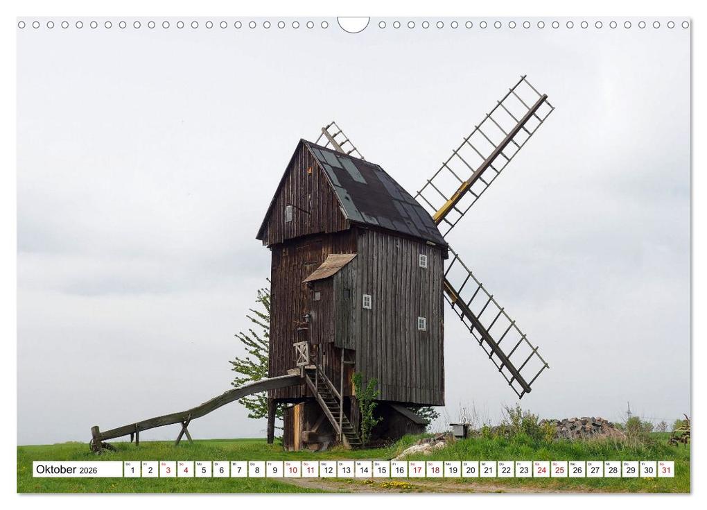 Weitere Ansicht: Wind- und Wassermühlen in Sachsen (Wandkalender 2026 DIN A3 quer), CALVENDO Monatskalender | Calvendo, Thilo Seidel