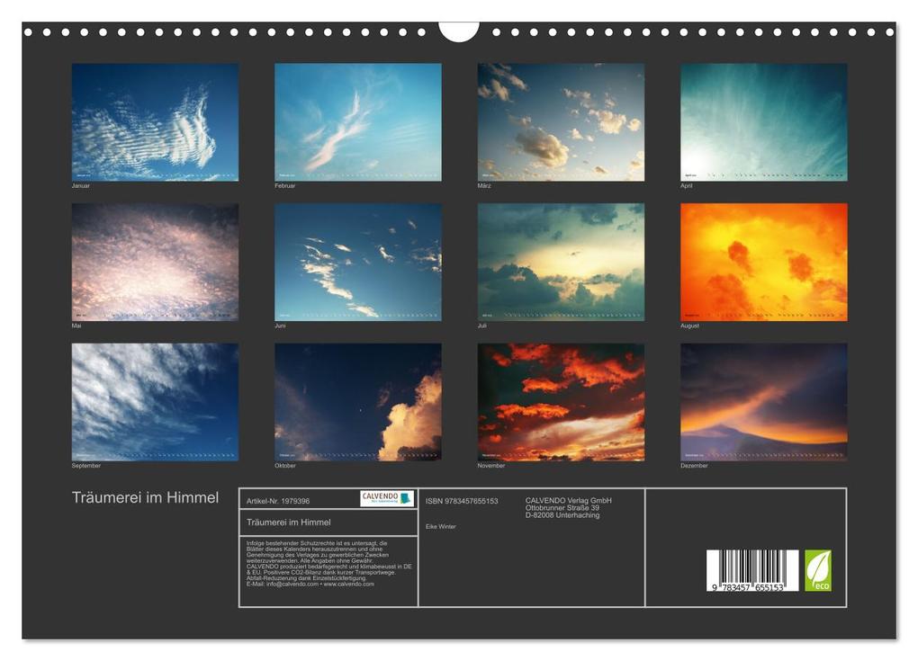 Weitere Ansicht: Träumerei im Himmel (Wandkalender 2026 DIN A3 quer), CALVENDO Monatskalender | Calvendo, Eike Winter