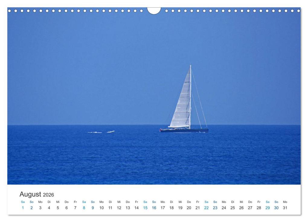 Weitere Ansicht: Segelboote und Yachten - Lebensart am Mittelmeer (Wandkalender 2026 DIN A3 quer), CALVENDO Monatskalender | Sailing Moments, Calvendo