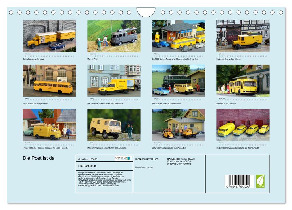 Weitere Ansicht: Die Post ist da (Wandkalender 2026 DIN A4 quer), CALVENDO Monatskalender | Klaus-Peter Huschka, Calvendo