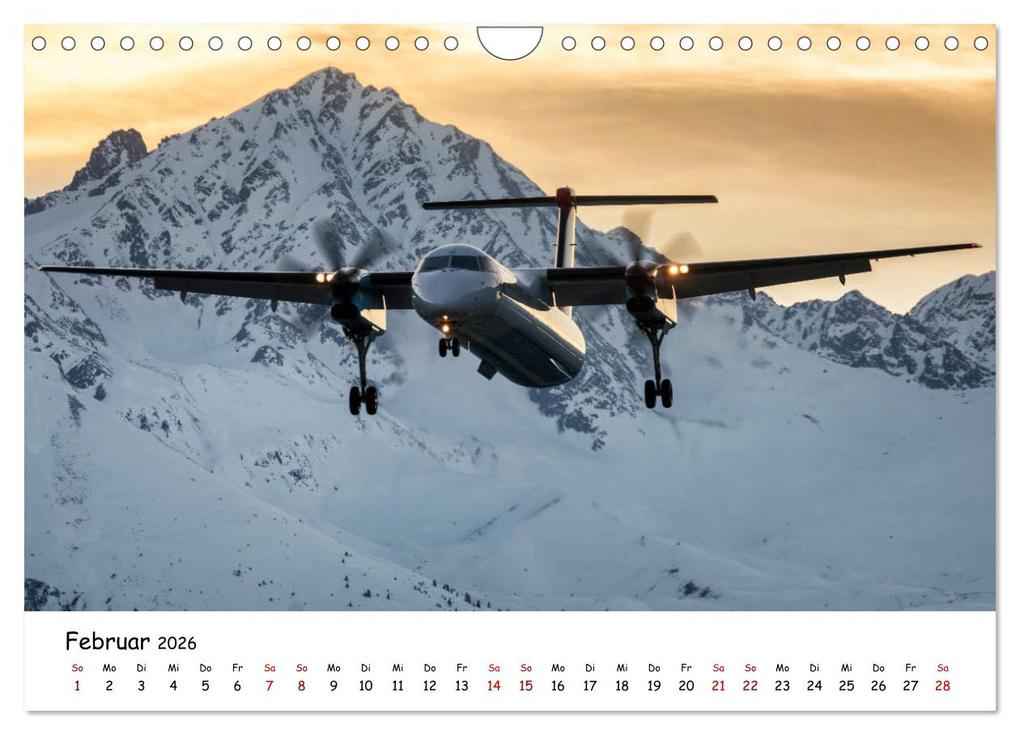 Weitere Ansicht: Flugzeuge in beeindruckender Kulisse (Wandkalender 2026 DIN A4 quer), CALVENDO Monatskalender | Danijel Jovanovic, Calvendo