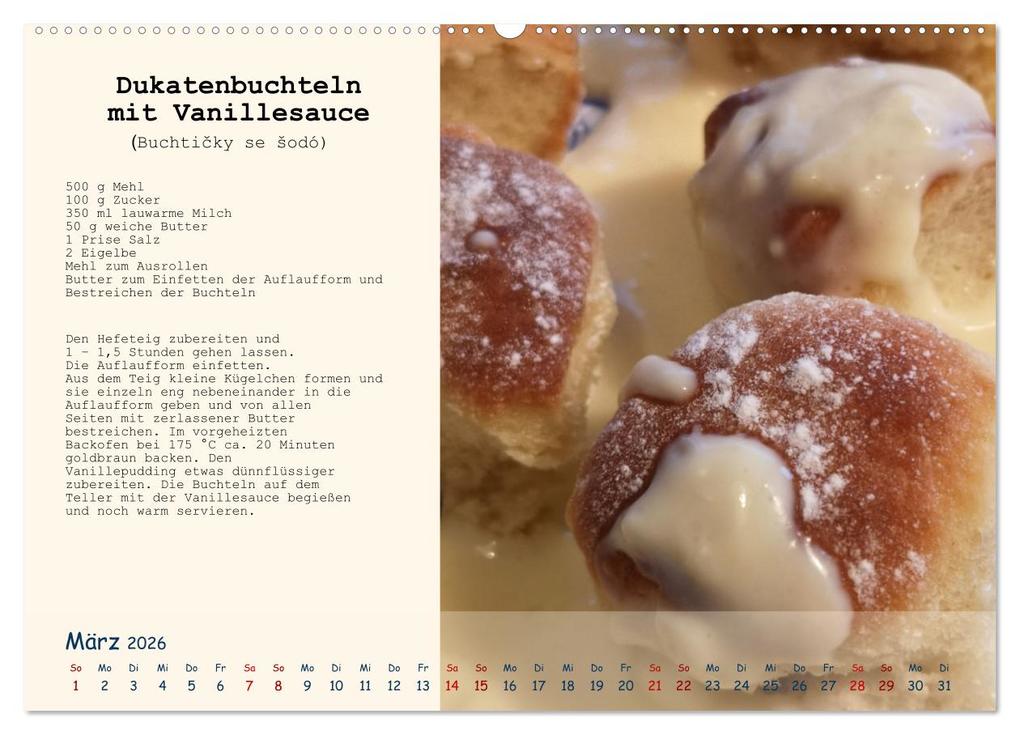Weitere Ansicht: Böhmen - Rezepte und Klassiker aus meiner Kindheit (Wandkalender 2026 DIN A2 quer), CALVENDO Monatskalender | Dana Havlikova, Calvendo