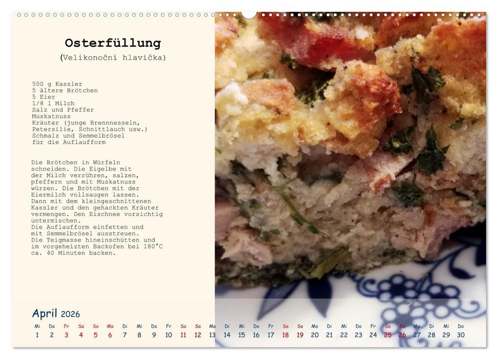 Weitere Ansicht: Böhmen - Rezepte und Klassiker aus meiner Kindheit (Wandkalender 2026 DIN A2 quer), CALVENDO Monatskalender | Dana Havlikova, Calvendo