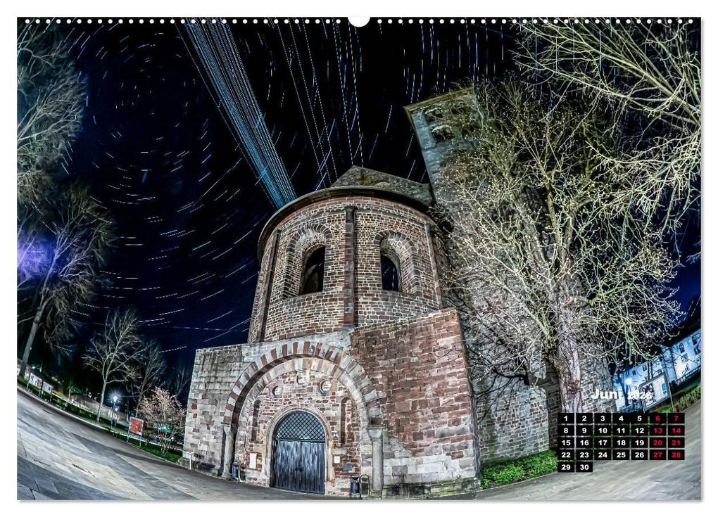 Weitere Ansicht: Sternspuren über Bad Hersfeld (hochwertiger Premium Wandkalender 2026 DIN A2 quer), Kunstdruck in Hochglanz | Steffen Sennewald, Calvendo