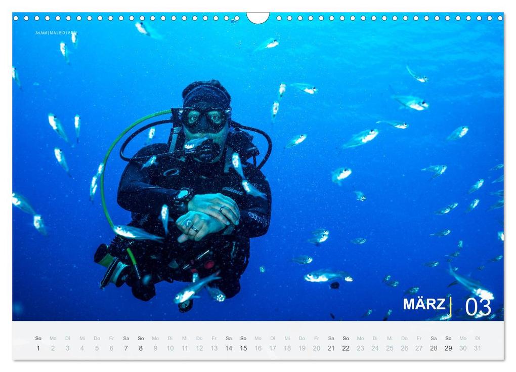 Weitere Ansicht: Einfach Tauchen - Wunderbare Tauchplätze und Korallenriffe (Wandkalender 2026 DIN A3 quer), CALVENDO Monatskalender | Christian Hubo feel4nature, Calvendo
