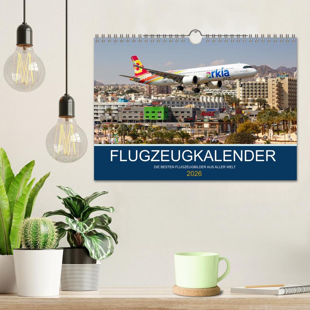 Weitere Ansicht: Flugzeugkalender - die besten Flugzeugbilder aus aller Welt (Wandkalender 2026 DIN A4 quer), CALVENDO Monatskalender | Markus Mainka, Calvendo