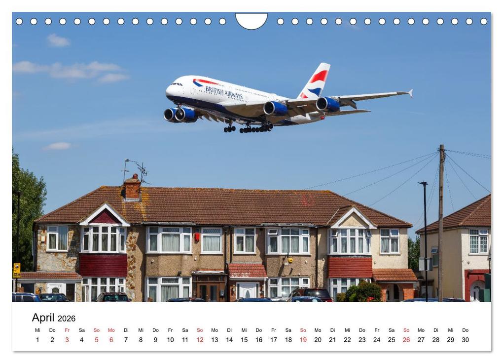 Weitere Ansicht: Flugzeugkalender - die besten Flugzeugbilder aus aller Welt (Wandkalender 2026 DIN A4 quer), CALVENDO Monatskalender | Markus Mainka, Calvendo