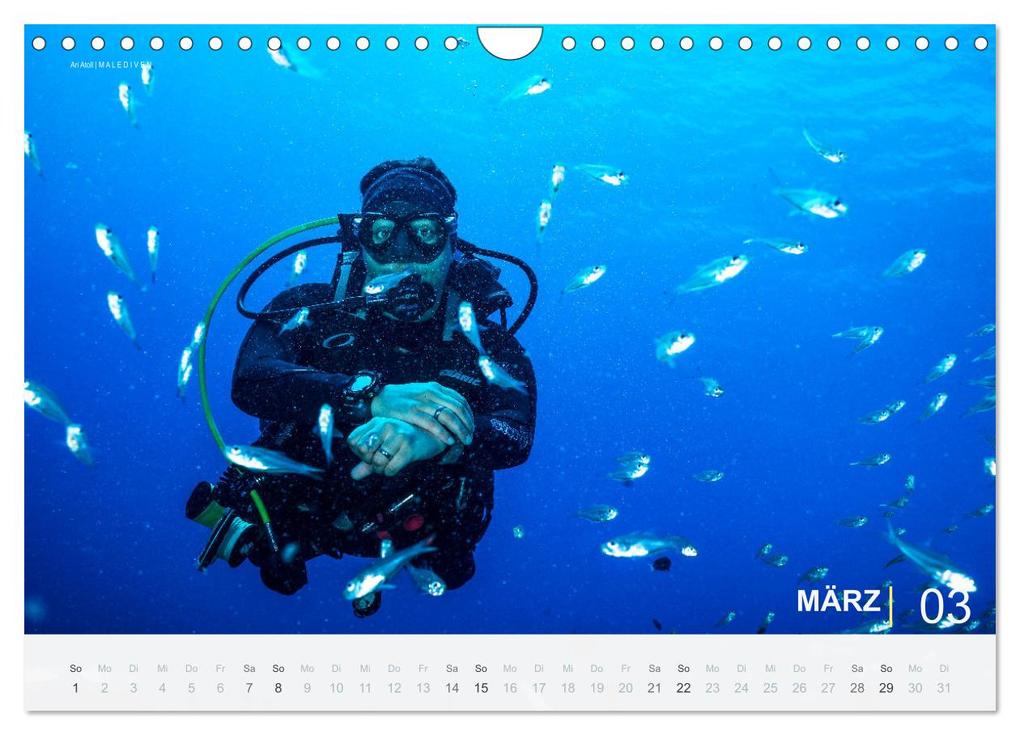 Weitere Ansicht: Einfach Tauchen - Wunderbare Tauchplätze und Korallenriffe (Wandkalender 2026 DIN A4 quer), CALVENDO Monatskalender | Christian Hubo feel4nature, Calvendo