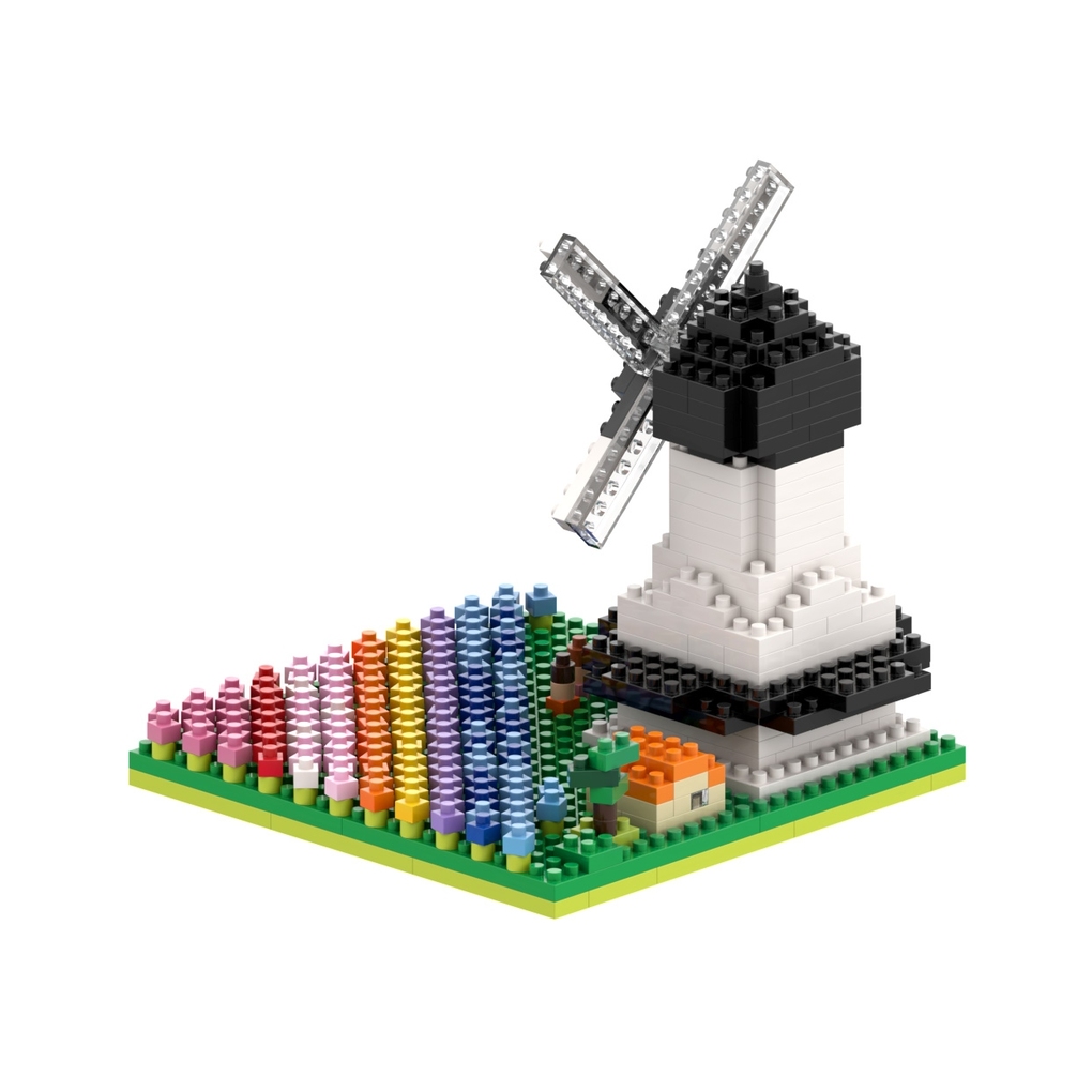 Weitere Ansicht: Brixies - Windmühle mit Tulpen Level 3