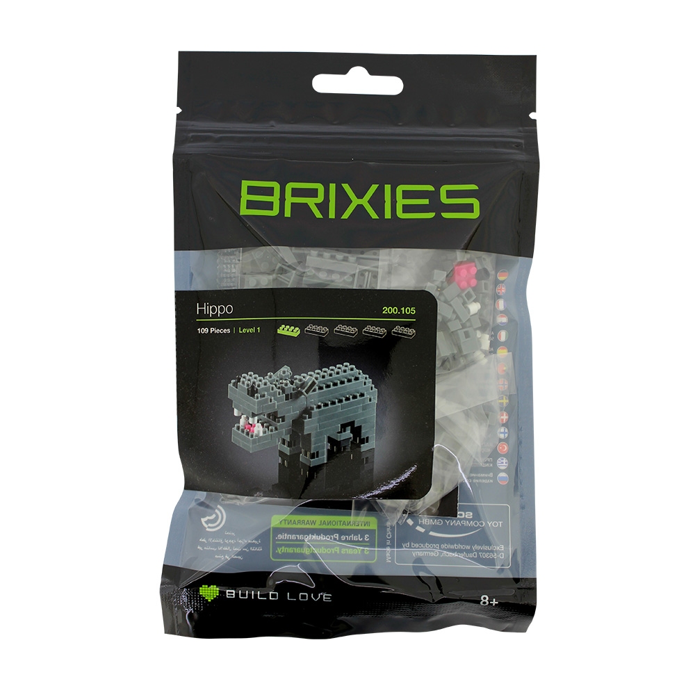 Weitere Ansicht: Brixies - Nilpferd Level 1