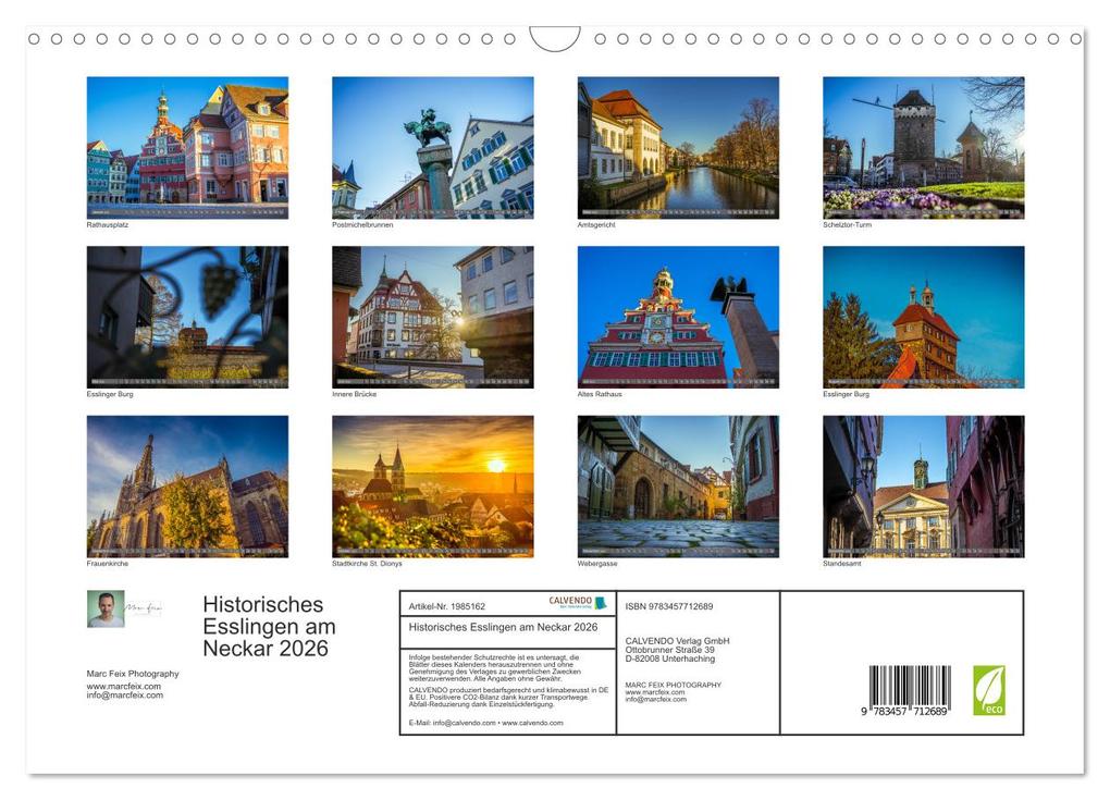Weitere Ansicht: Historisches Esslingen am Neckar 2026 (Wandkalender 2026 DIN A3 quer), CALVENDO Monatskalender | Calvendo, Marc Feix Photography