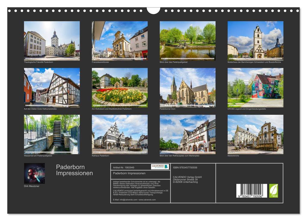 Weitere Ansicht: Paderborn Impressionen (Wandkalender 2026 DIN A3 quer), CALVENDO Monatskalender | Calvendo, Dirk Meutzner