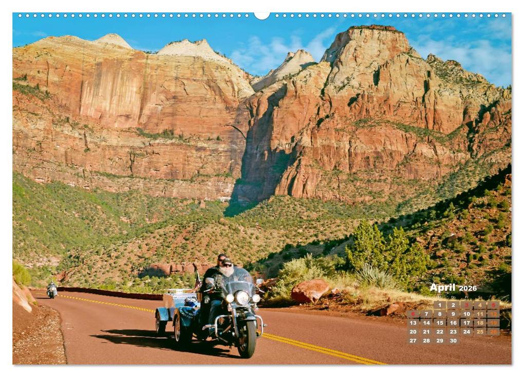 Weitere Ansicht: Fernweh und Traumziele: Auf Motorrad-Tour in den USA (hochwertiger Premium Wandkalender 2026 DIN A2 quer), Kunstdruck in Hochglanz | Calvendo, CALVENDO CALVENDO