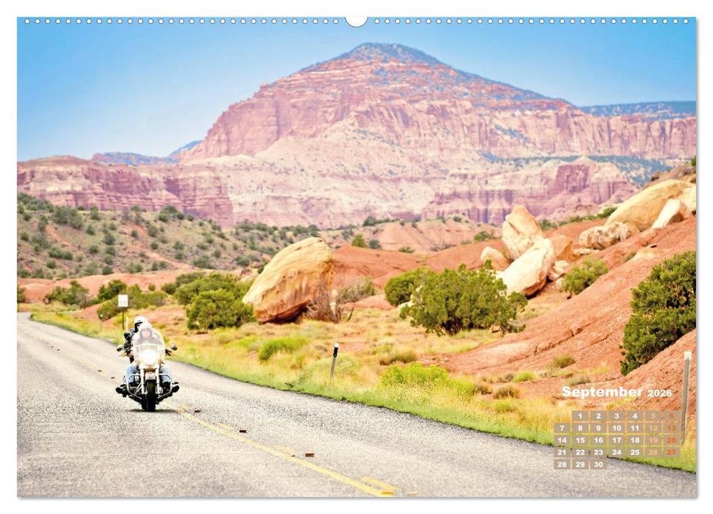 Weitere Ansicht: Fernweh und Traumziele: Auf Motorrad-Tour in den USA (hochwertiger Premium Wandkalender 2026 DIN A2 quer), Kunstdruck in Hochglanz | Calvendo, CALVENDO CALVENDO