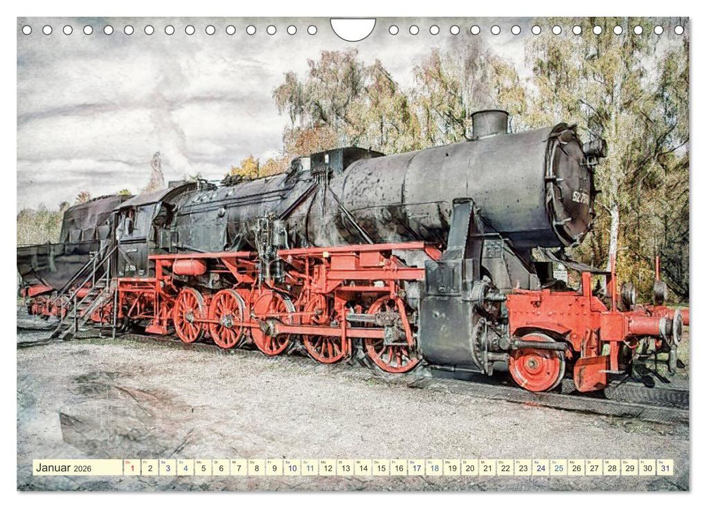 Weitere Ansicht: Dampfloks - eindrucksvolle Lokomotiven (Wandkalender 2026 DIN A4 quer), CALVENDO Monatskalender | Calvendo, Liselotte Brunner-Klaus
